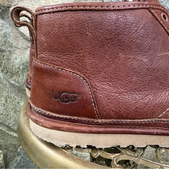 UGG Shearling Wool Lined Brown Leather Chukka Boots Men’s 9 UGG Shearling Wool Lined Brown Leather Chukka Boots Men main image 3